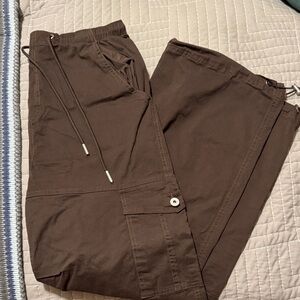 YoungLA Brown Cargo Jogger Pants